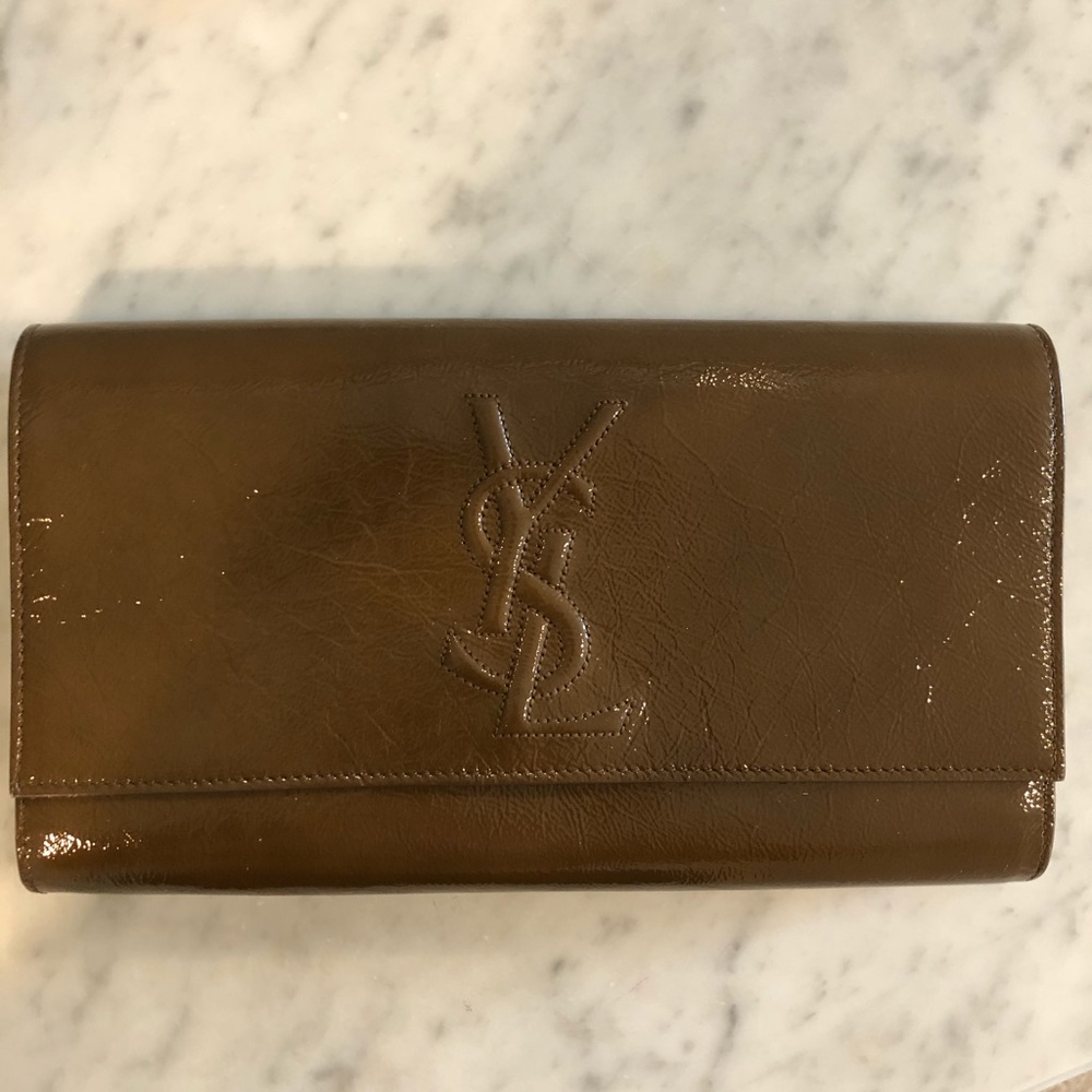 Yves Saint Laurent Sac de Jour Patent Clutch